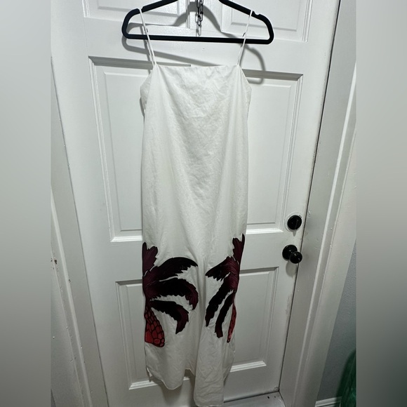 Juan De Dios Copa Del Sol Maxi Dress in 100% Linen Colorful Pineapples Size 2 - Picture 13 of 13